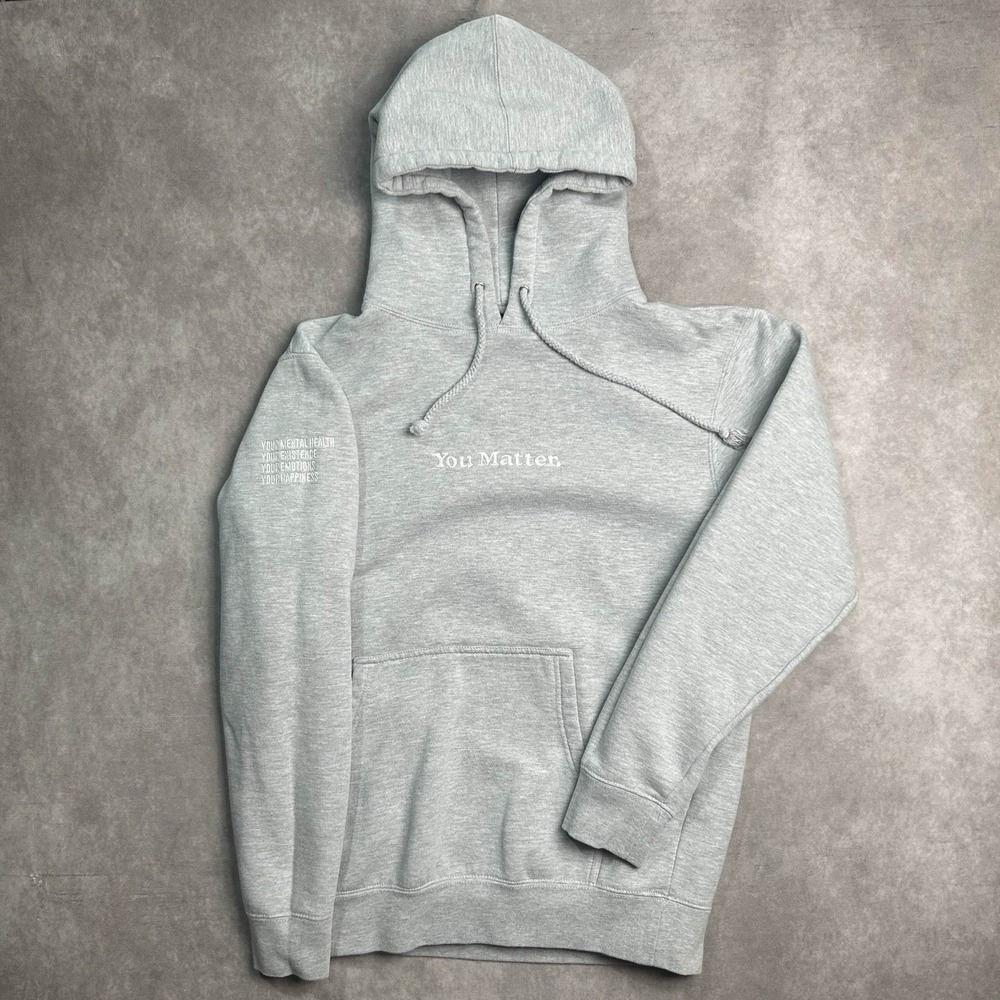 You Matter By Demetrius Harmon Hoodie Sweatshirt Pullover Gray Unisex Small Grey